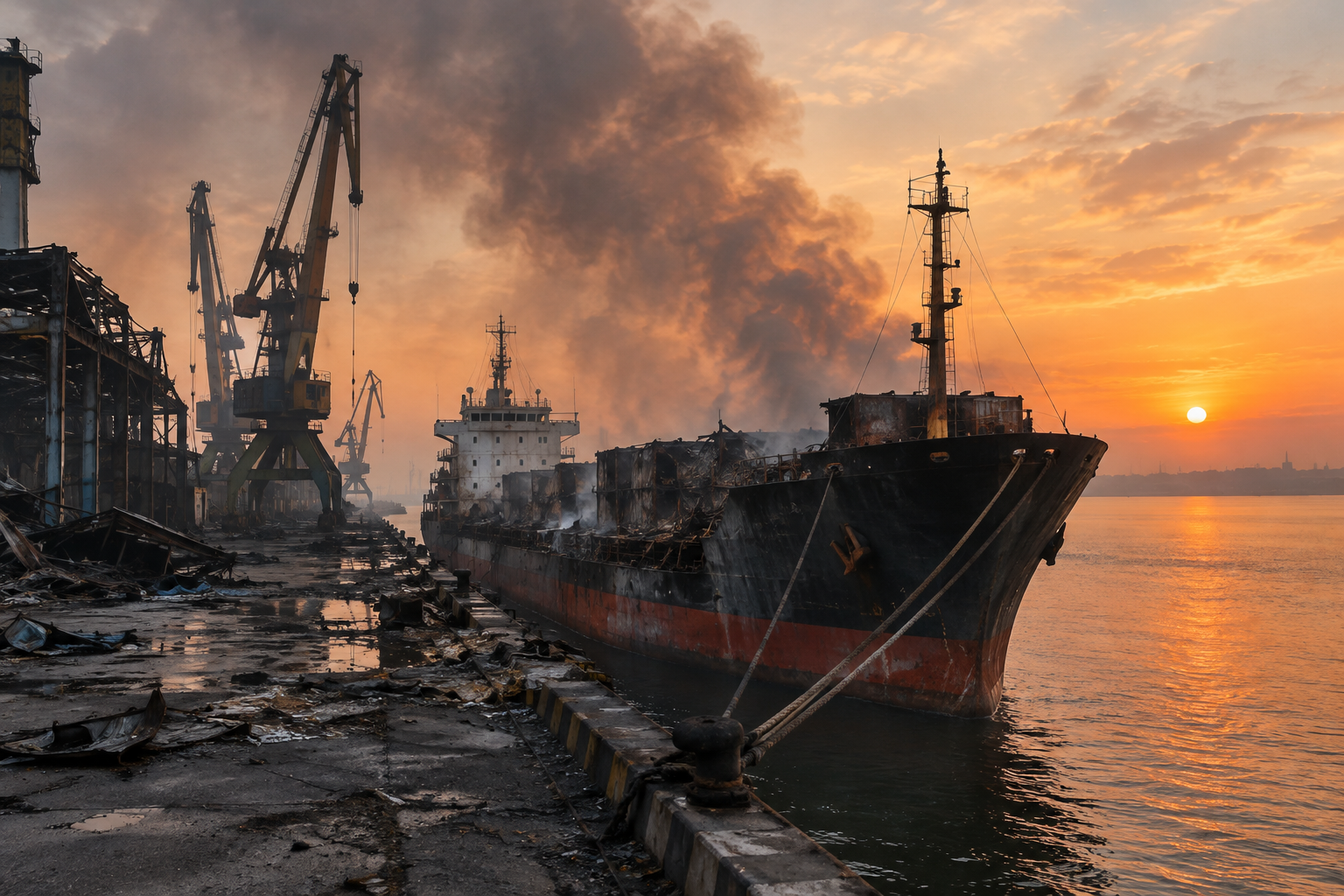 Russia Strikes Mykolaiv Merchant Vessel and Zaporizhzhia at Dawn, Killing One