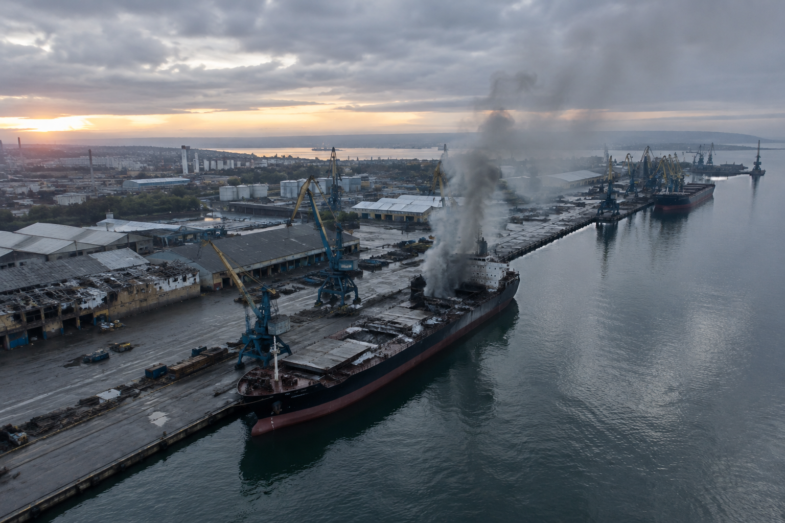 Guerra Russia-Ucraina: mercantile colpito a Mykolaiv, raid all'alba su Zaporizhzhia — un morto e nove feriti