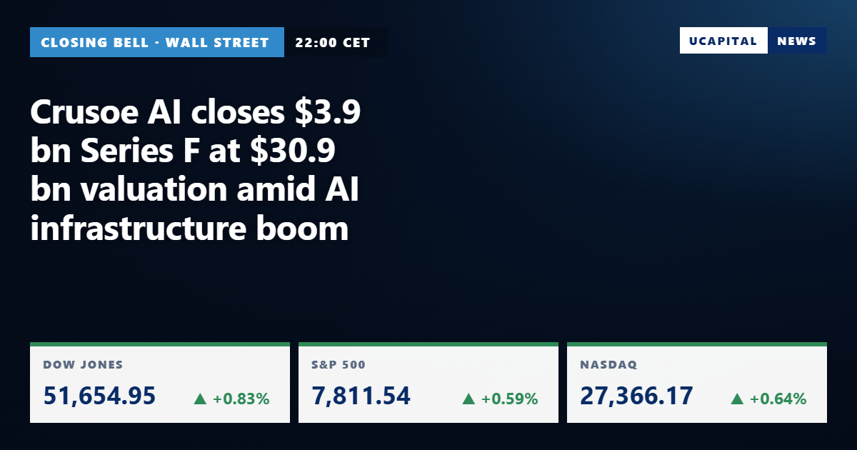 Crusoe AI closes $3.9 bn Series F at $30.9 bn valuation amid AI infrastructure boom