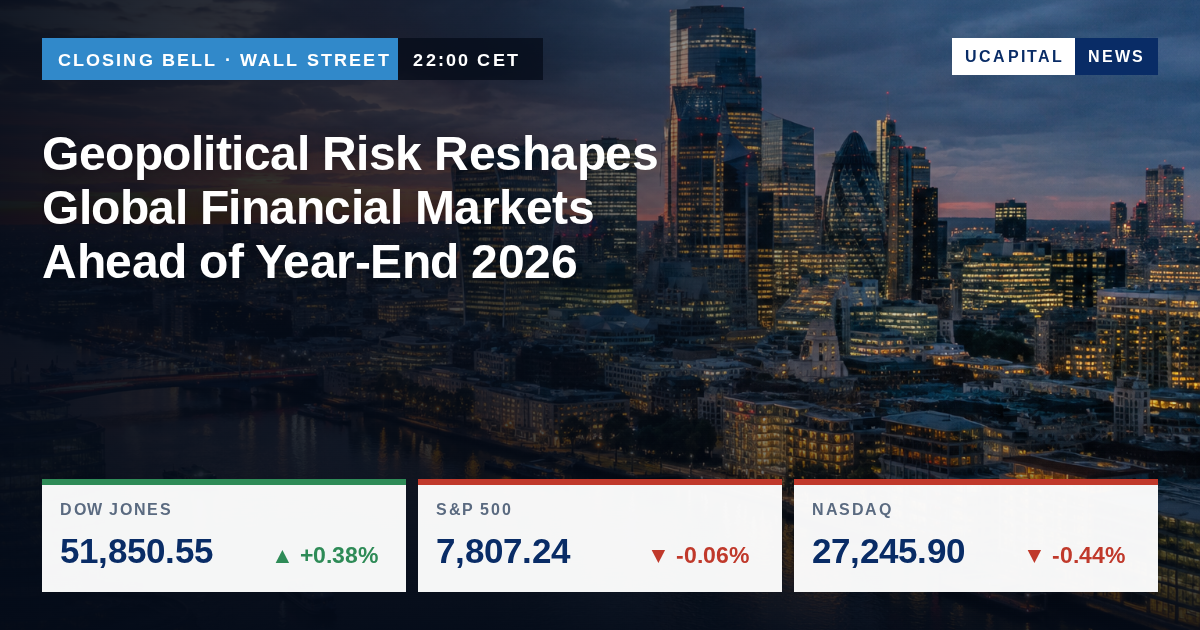 Geopolitical Risk Reshapes Global Financial Markets Ahead of Year-End 2026