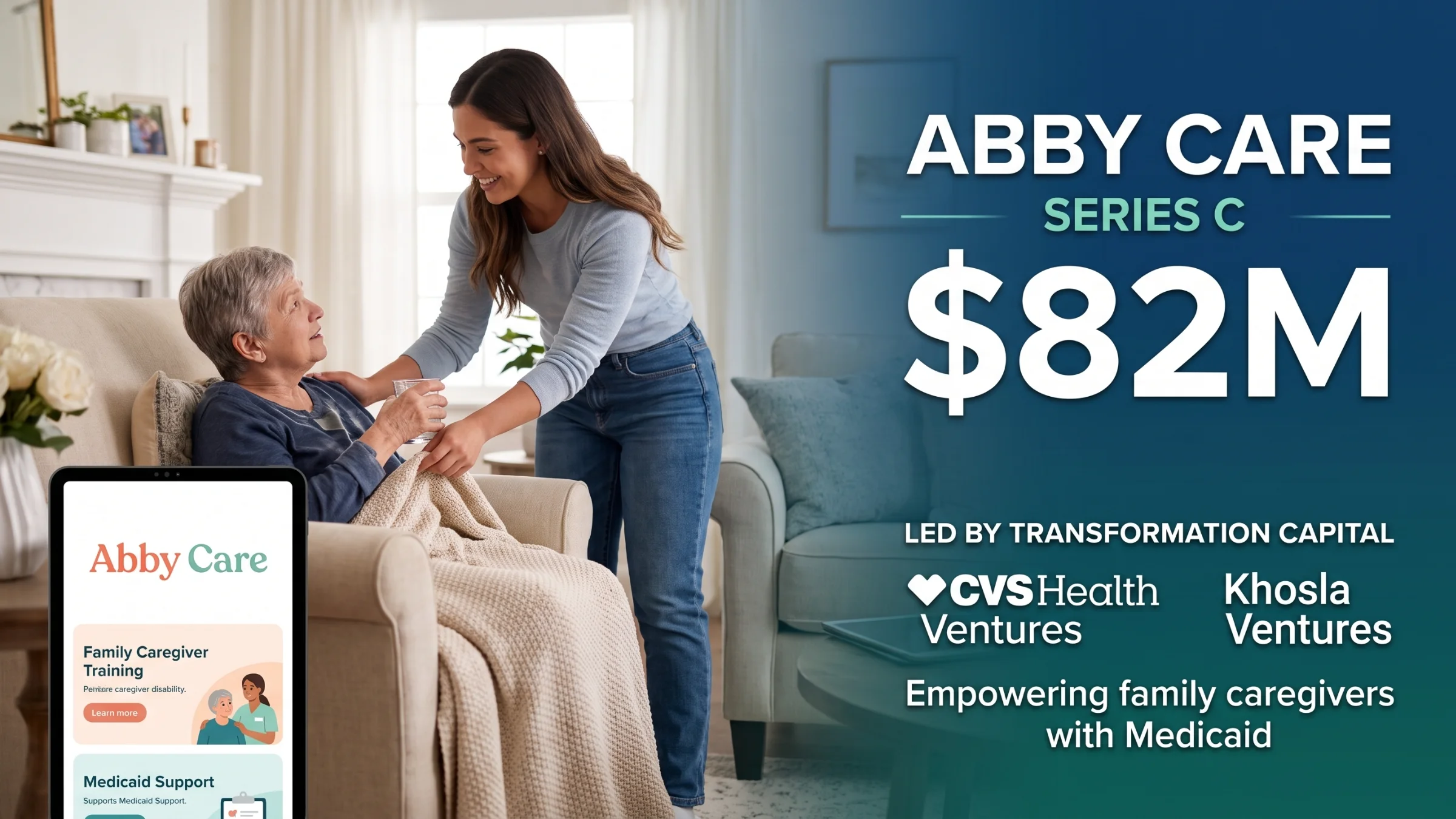 Abby Care raises $82M Series C led by Transformation Capital to pay family caregivers